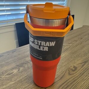 THE STANLEY ICEFLOW Flip Straw Tumbler | 30 OZ Tigerlily  Red New